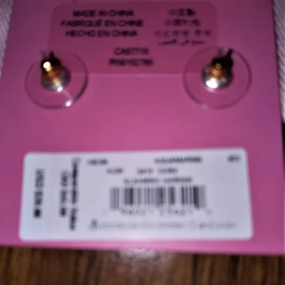 *PRICE DROP* New Kate Spade Aquamarine Flower Studs in gold setting. - Picture 4 of 6